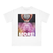Load image into Gallery viewer, Organic "Unisex STRESS LESS, MEDITATE MORE" Classic T-ShirtWhite / S T-Shirt Printify - BV BVO TWU Supermarket