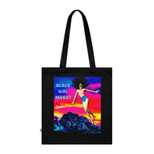 Load image into Gallery viewer, "BLACK GIRL MAGIC" Organic Cotton Tote BagBlack / 15" x 16.5" Bags Printify - BV BVO TWU Supermarket