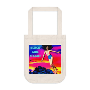 "BLACK GIRL MAGIC" Organic Canvas Tote BagOne size / Natural Bags Printify - BV BVO TWU Supermarket