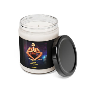 STAY BLACK, BEAUTIFUL & WOKE "Clean Cotton" Scented Candle, 9oz Home Decor Printify - BV BVO TWU Supermarket